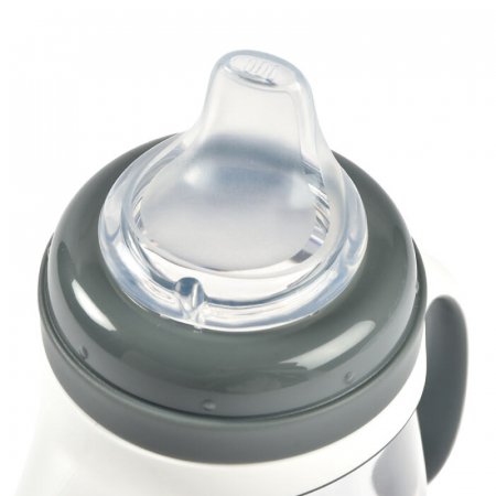 Biberon de invatare 2 in 1 din Tritan Beaba 210 ml Mineral Grey [3]