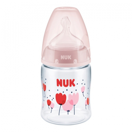 Biberon Nuk First Choice Plus Control Temperatura 150 ml Tetina Silicon M 0-6 luni Lalele [0]