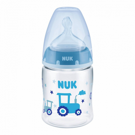 Biberon Nuk First Choice Plus Control Temperatura 150 ml Tetina Silicon M 0-6 luni Tractor [0]