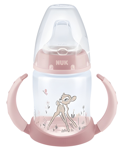 Biberoane tetine suzete - Biberon Nuk First Choice PP 150 ml, Control Temperatura, Tetina Invatare Silicon 6-18 luni, Disney Bambi