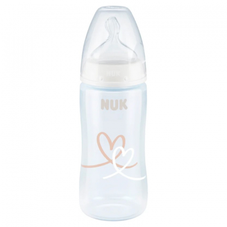Biberon Nuk First Choice PP 300 ml, Control Temperatura, Tetina Silicon M, 0-6 luni, Inimioare [0]