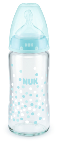 Biberon First Choice+ Nuk 240 ml Controlul Temperaturii Tetina Potrivita  0-6 Luni [0]