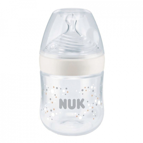 Biberon Nuk Nature Sense PP 150 ml Control Temperatura Tetina Silicon S 0-6 luni Alb [0]