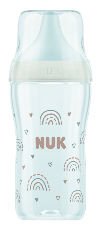 Biberoane tetine suzete - Biberon Nuk Perfect Match PP 260 ml Control Temperatura Tetina Silicon M 3 luni+ model Curcubeu