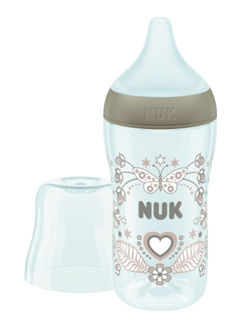 Biberoane tetine suzete - Biberon Nuk Perfect Match PP 260 ml Control Temperatura Tetina Silicon M 3 luni+ model Inima
