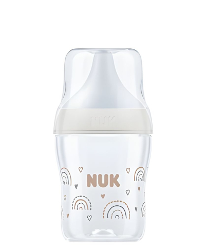 Biberoane tetine suzete - Biberon Nuk Perfect Match Sticla 120 ml Control Temperatura Tetina Silicon S, Curcubeu