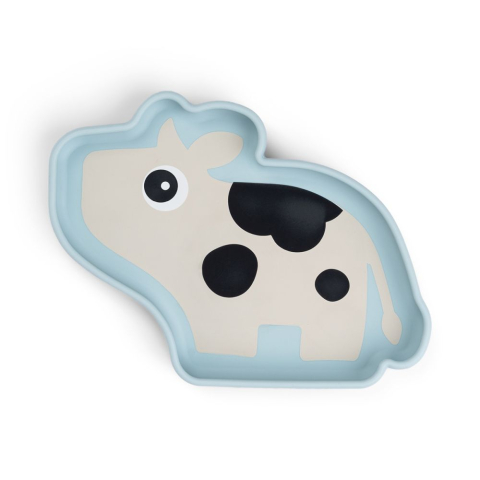 Articole hranire copii - Bol silicon Stick&Stay Done by Deer Dotti Blue