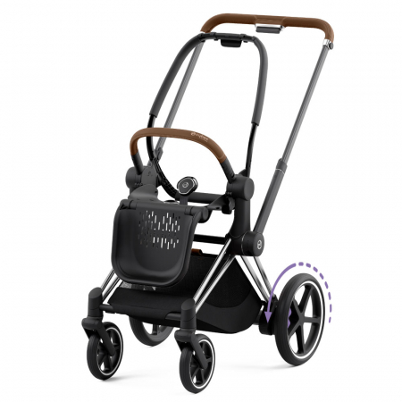 Carucioare copii - Cadru carucior Cybex e-Priam Chrome Brown