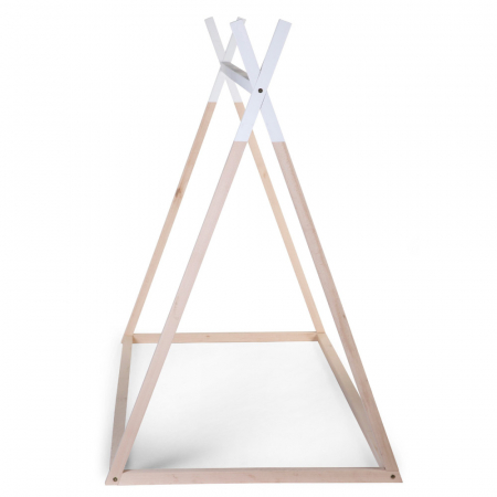 Cadru pat Tipi Childhome 90x200 cm Lemn Natural/Alb [2]