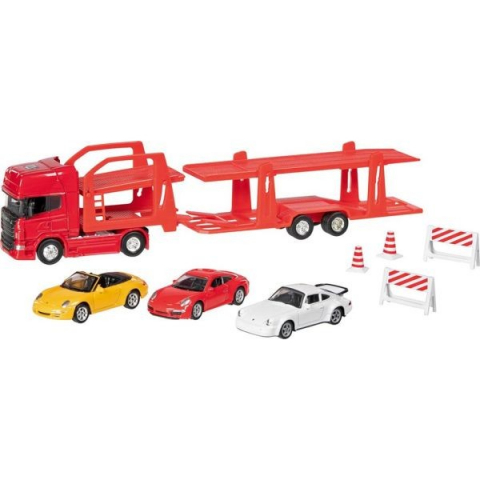 Camion die-cast transportor de masini Scania V8, scara 1 la 60-64, lungime 29 cm [1]