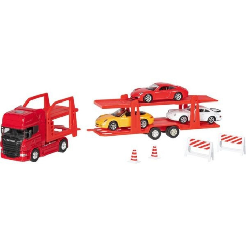 Camion die-cast transportor de masini Scania V8, scara 1 la 60-64, lungime 29 cm [2]