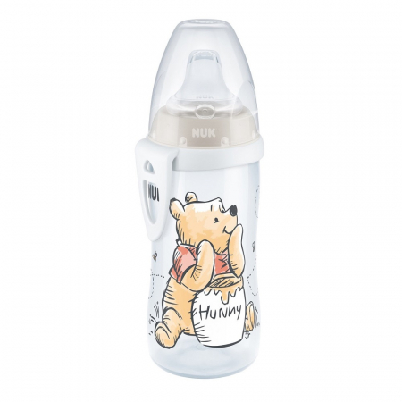 Cani si pahare - Cana Active Nuk Disney Winnie Gri 300 ml 12 luni