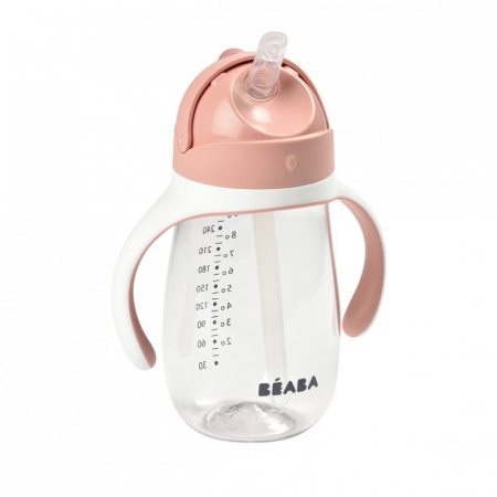 Cana cu pai din Tritan Beaba 300 ml Old Pink [1]