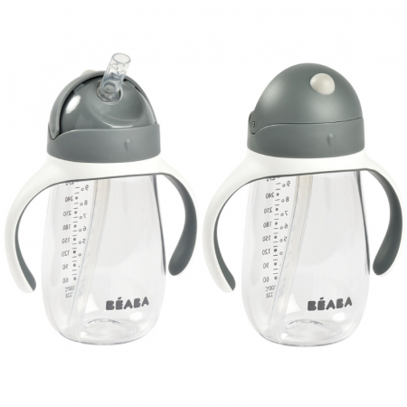 Cana cu pai din Tritan Beaba 300 ml Mineral Grey [1]