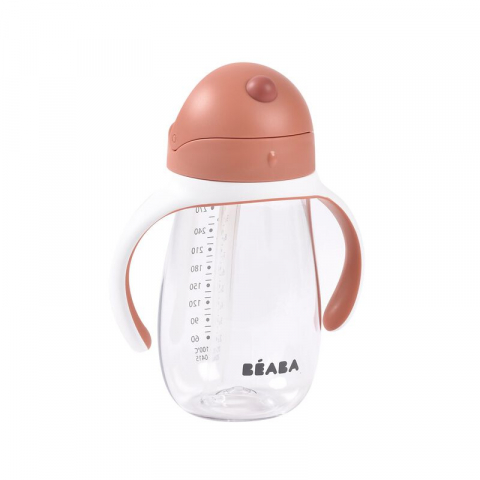 Cana cu pai din Tritan Beaba 300 ml Terracotta [1]