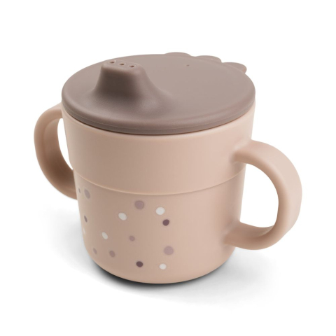 Cani si pahare - Cana de antrenament cu cioc Done by Deer Foodie Happy Dots Powder