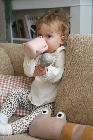 Cana de antrenament silicon Beaba Cotton Candy [3]