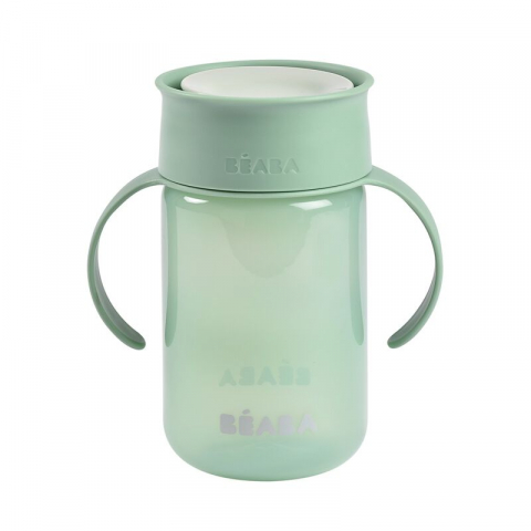 Cani si pahare - Cana de invatare Beaba 340 ml Sage Green