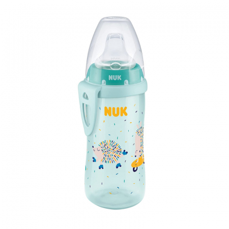 Cana Nuk Active 300 ml cu adaptor silicon de la 12 luni Verde [0]