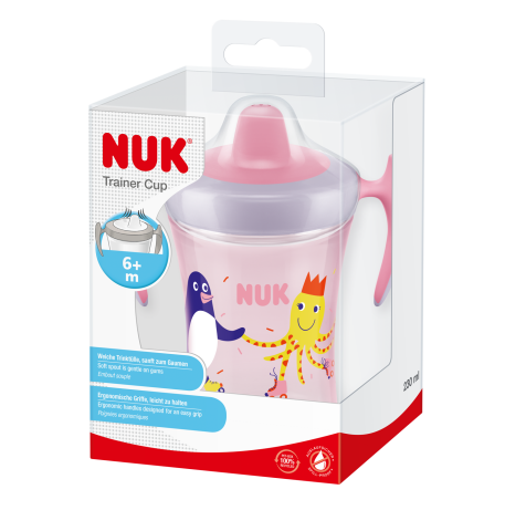 Masa bebelusului - Cana Nuk Evolution Trainer Fete 230 ml de la 6 luni