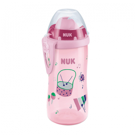 Cana Nuk Flexi 300 ml cu pai moale de la 12 luni Roz [0]