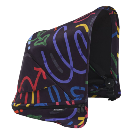 Accesorii transport copii - Capotina carucior Bugaboo Donkey 5 Art of Discovery Dark Blue