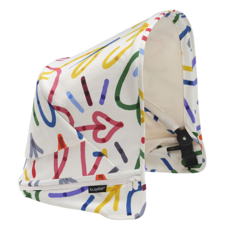Accesorii transport copii - Capotina carucior Bugaboo Donkey 5 Art of Discovery White