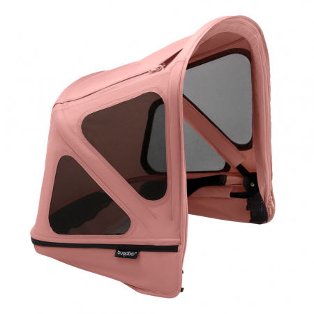 Accesorii transport copii - Capotina cu extensie plasa insecte Bugaboo Donkey Morning Pink