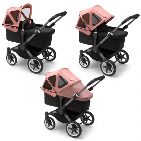 Capotina cu extensie plasa insecte Bugaboo Donkey Morning Pink [1]