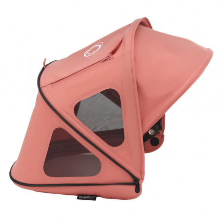 Accesorii transport copii - Capotina cu extensie plasa insecte Bugaboo Dragonfly Sunrise Red