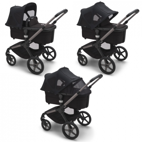 Capotina cu extensie plasa insecte Bugaboo Fox 5/Fox Cub/Lynx Midnight Black [1]