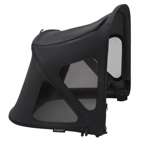 Accesorii transport copii - Capotina cu extensie plasa insecte Bugaboo Fox 5/Fox Cub/Lynx Midnight Black