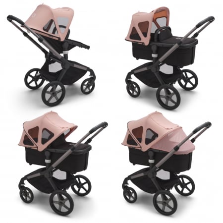Capotina cu extensie plasa insecte Bugaboo Fox 5/Fox Cub/Lynx Morning Pink [1]