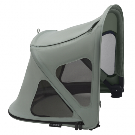 Accesorii transport copii - Capotina cu extensie plasa insecte Bugaboo Fox 5/Fox Cub/Lynx Pine Green