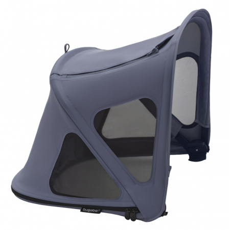 Accesorii transport copii - Capotina cu extensie plasa insecte Bugaboo Fox 5/Fox Cub/Lynx Seaside Blue