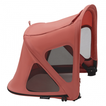 Accesorii transport copii - Capotina cu extensie plasa insecte Bugaboo Fox 5/Fox Cub/Lynx Sunrise Red