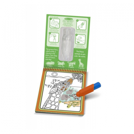 Carnet de colorat Melissa and Doug Apa Magica Safari [1]