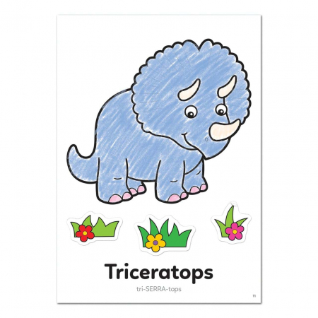 Carte de colorat cu activitati in limba engleza si abtibilduri Dinosaur [2]