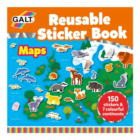 Jucarii educative - Cartea mea cu stickere - Harta
