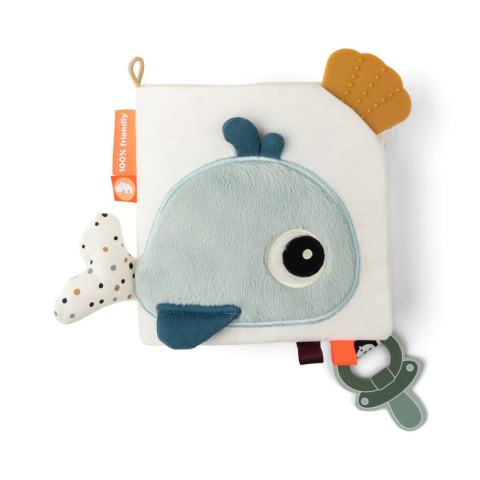Jucarii bebelusi - Carticica senzoriala cu activitati Done by Deer Sea Friends Colour Mix
