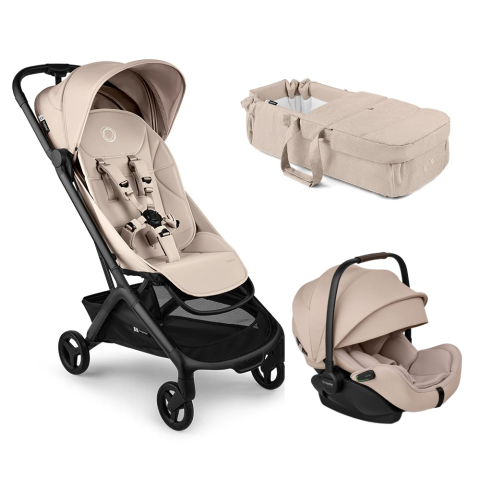 Carucioare si scaune auto - Carucior 3 in 1 pliabil avion Bugaboo Butterfly 2 Desert Taupe