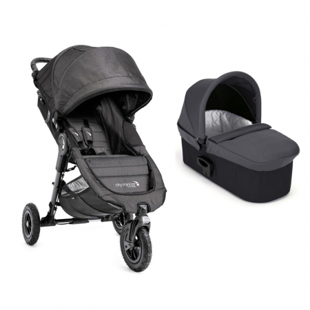 Carucioare copii - Carucior Baby Jogger City Mini GT Charcoal Denim sistem 2 in 1-Resigilat