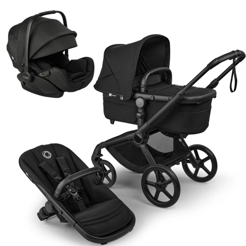 Carucioare copii - Carucior Bugaboo 3 in 1 Fox 5 Renew Black/Heritage Black