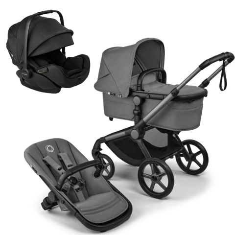 Carucioare copii - Carucior Bugaboo 3 in 1 Fox 5 Renew Graphite/Moon Grey