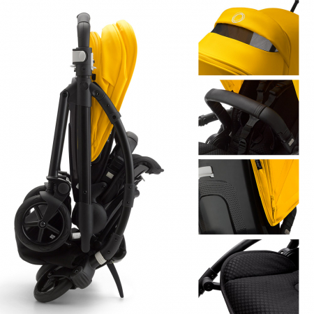 Carucior Bugaboo Bee 6 Black/Black/Lemon Yellow sistem 2 in 1 [4]