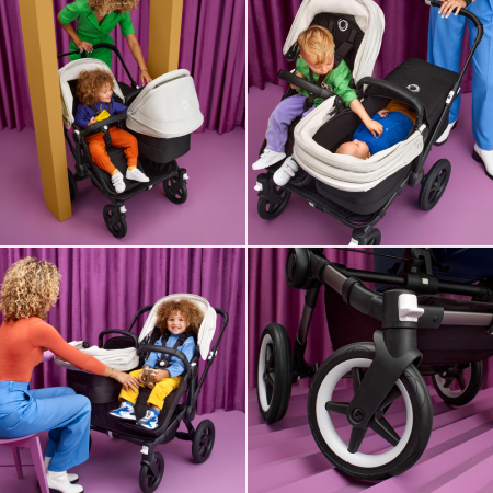 Carucior dublu Bugaboo Donkey 5 Duo Black/Midnight Black [2]