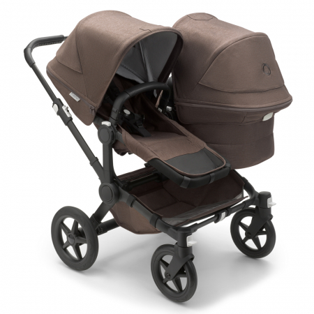 Carucioare copii - Carucior dublu Bugaboo Donkey 5 Duo Mineral Black/Taupe