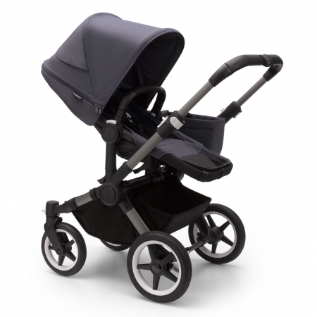 Carucioare copii - Carucior Bugaboo Donkey 5 Mono Graphite/Stormy Blue