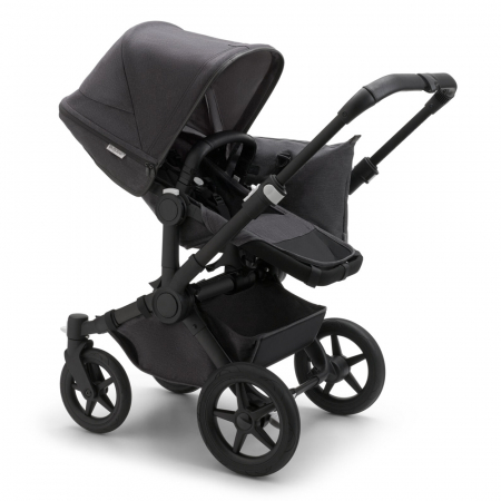 Carucioare copii - Carucior Bugaboo Donkey 5 Mono Mineral Black/Washed Black