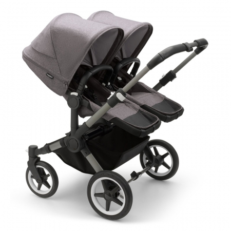 Carucioare copii - Carucior Bugaboo Donkey 5 Twin Graphite/Grey Melange